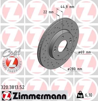 320381352 ZIMMERMANN Тормозной диск
