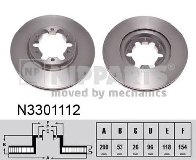 N3301112 NIPPARTS Тормозной диск