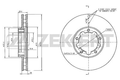 BS5743 ZEKKERT Тормозной диск