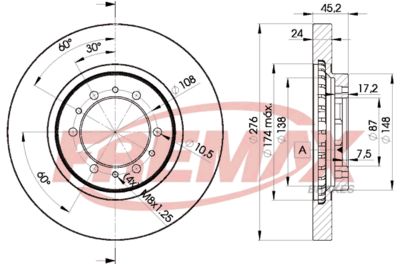 BD8716 FREMAX Тормозной диск