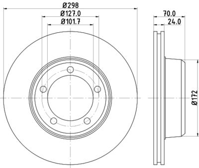 MDC565 MINTEX Тормозной диск