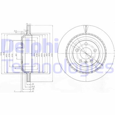 BG4030 DELPHI Тормозной диск