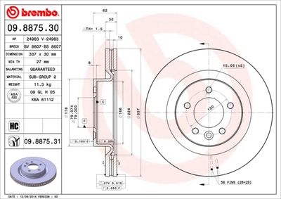 BS8607 BRECO Тормозной диск