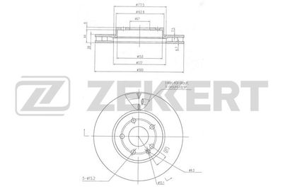 BS6501 ZEKKERT Тормозной диск