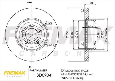 BD1104 FREMAX Тормозной диск