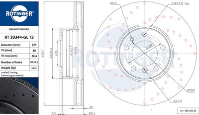 RT20050GLT3 ROTINGER Тормозной диск