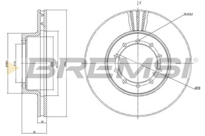 CD5103V BREMSI Тормозной диск