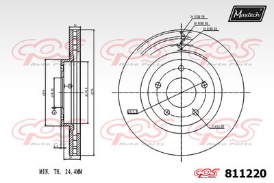 811220 MAXTECH Тормозной диск