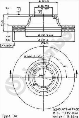 BS7882 BRECO Тормозной диск