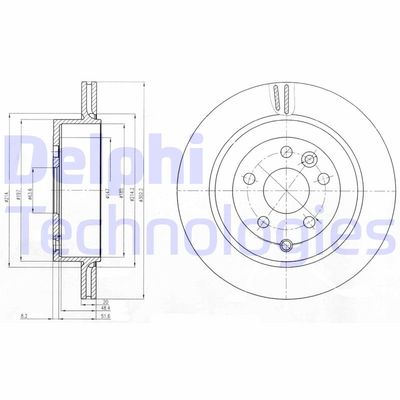 BG4125 DELPHI Тормозной диск