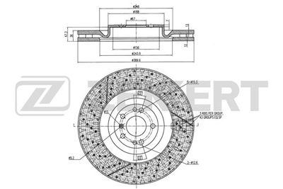 BS6351 ZEKKERT Тормозной диск