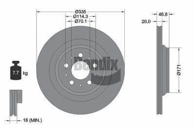 BDS2314 BENDIX Braking Тормозной диск