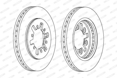 DDF601 FERODO Тормозной диск