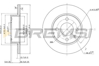 CD6359S BREMSI Тормозной диск