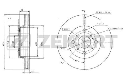 BS6050 ZEKKERT Тормозной диск