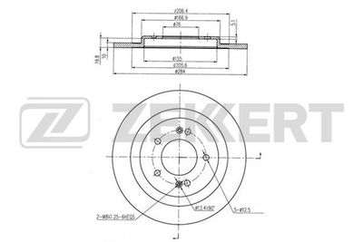 BS5996 ZEKKERT Тормозной диск