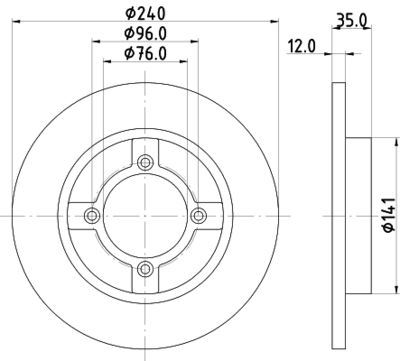 ND2040 NISSHINBO Тормозной диск