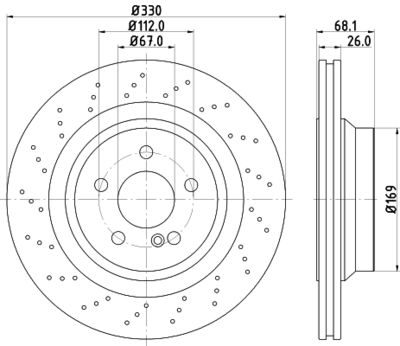 8DD355126401 HELLA PAGID Тормозной диск