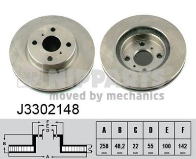 J3302148 NIPPARTS Тормозной диск