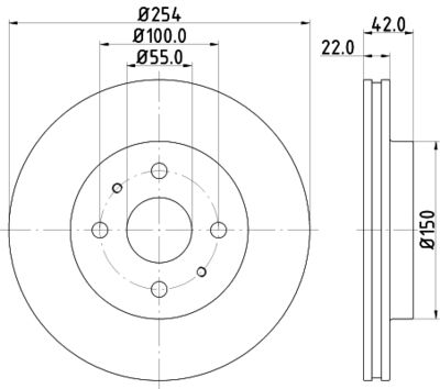 8DD355116541 HELLA PAGID Тормозной диск