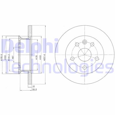 BG2602 DELPHI Тормозной диск