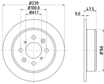 8DD355104951 HELLA PAGID Тормозной диск