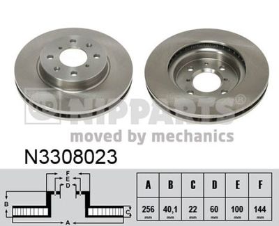 N3308023 NIPPARTS Тормозной диск