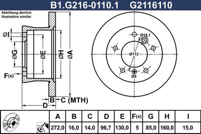 B1G21601101 GALFER Тормозной диск