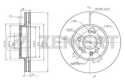 BS5022 ZEKKERT Тормозной диск