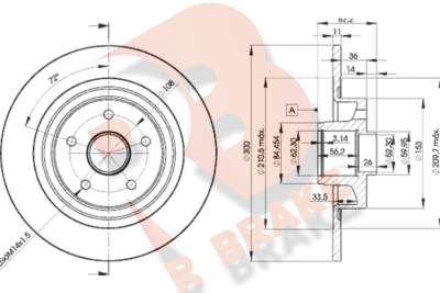 78RBD14108 R BRAKE Тормозной диск