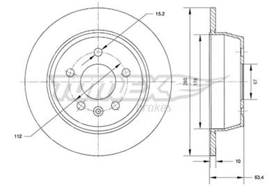 TX7062 TOMEX Brakes Тормозной диск