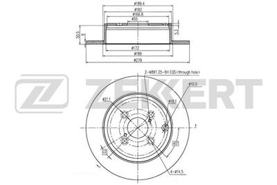 BS6215 ZEKKERT Тормозной диск