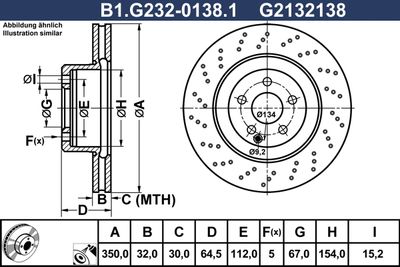 B1G23201381 GALFER Тормозной диск