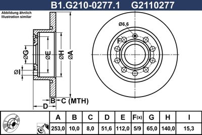 B1G21002771 GALFER Тормозной диск