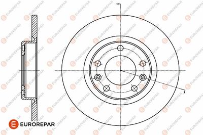 1642776380 EUROREPAR Тормозной диск