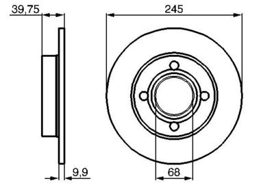 0986478216 BOSCH Тормозной диск