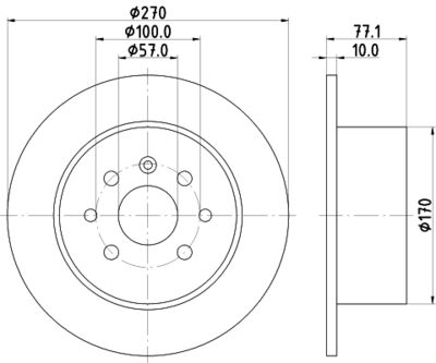 MDC694 MINTEX Тормозной диск