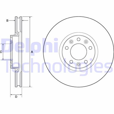 BG4696C DELPHI Тормозной диск