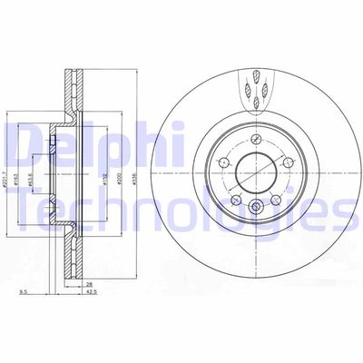 BG9077 DELPHI Тормозной диск