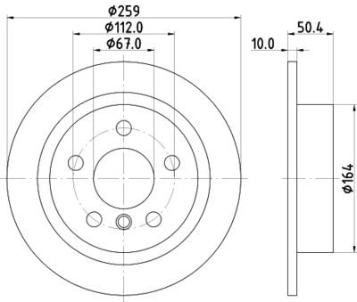 8DD355123491 HELLA Тормозной диск