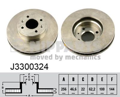 J3300324 NIPPARTS Тормозной диск