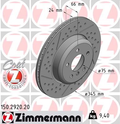 150292020 ZIMMERMANN Тормозной диск