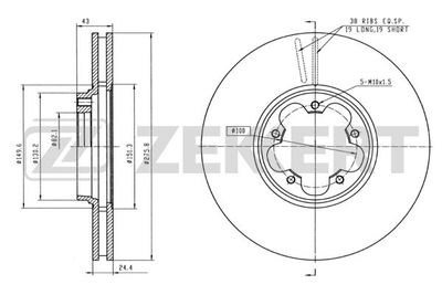 BS5346 ZEKKERT Тормозной диск