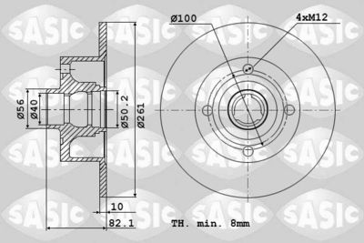 9004866J SASIC Тормозной диск