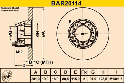 BAR20114 BARUM Тормозной диск