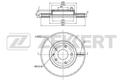 BS5488 ZEKKERT Тормозной диск