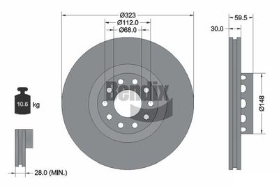 BDS1994HC BENDIX Braking Тормозной диск