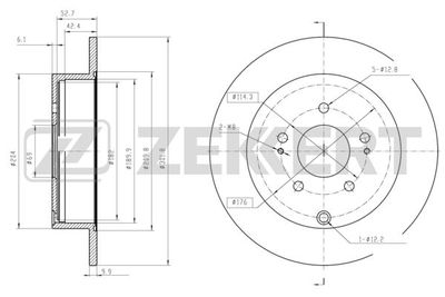 BS5679 ZEKKERT Тормозной диск