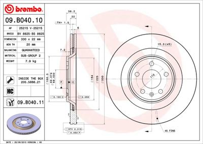 BS8825 BRECO Тормозной диск