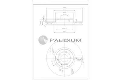 P330268 ASHUKI by Palidium Тормозной диск